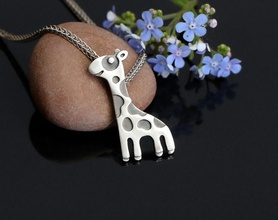 giraffe pendant stl obj jewelry 3d model download print necklace charm animal small delicate dainty design printable modeling digital printed pendants 3d print model - Mito3D