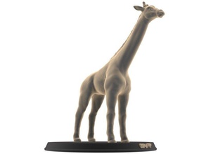giraffe druckbar hals land wild tier natur drucken spielzeug spielzeuge real realistisch statue kunst skulpturen 3d print model - Mito3D