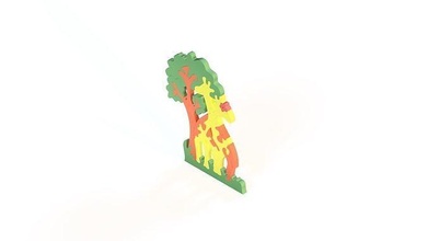 Giraffe Puzzle Modell 3d Drucker Plastik Flamme Dekor Spielzeug Safari Matze Spiel Tier Jig Natur Spiele Spielzeuge 3d print model - Mito3D