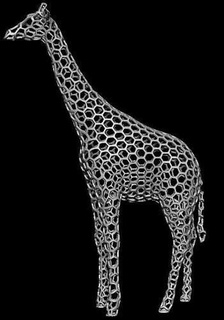 giraffa voronoi animale mammifero natura 3dprint stampabile 3dprinter arte sculture 3d print model - Mito3D