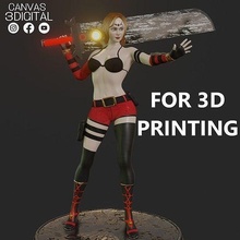 menina personagem katana mulher corpo Bruxas arte moda Princesa fêmea Guerreiro espada lindo esculturas 3d print model - Mito3D
