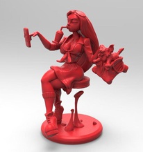 girl dog sculpture toy art statue people figure prize body sculptures 3d print model - Mito3D