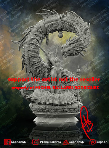 menina dragão by criativo nerd mb 3dart 3dmodel escultura ilustração creativegeekmb modelado michel mulher beleza estátua fantasia criatura mitico arte esculturas 3D print model - Mito3D