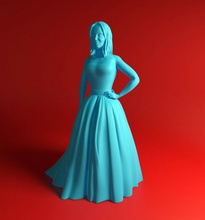 girl dress art woman shoulders beauty sculptures 3d print model - Mito3D