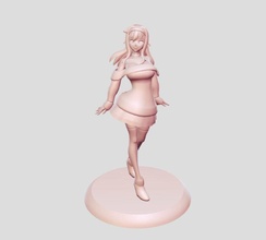 girl elf cute female woman body warrior blonde hair character fantasy fashion dress fashionable figure clothing statue mythological creature footwear games toys 3d print model - Mito3D