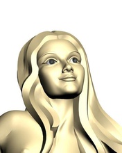 Mädchen Gesicht Schmuck fee Anhänger - 3d print model - Mito3D