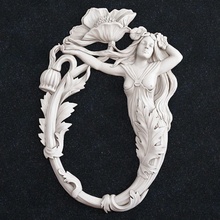girl flower 2 jewelry antique baroque silver ring pendant decoration retro rococo gold diamond woman marble luxury art sculptures 3d print model - Mito3D