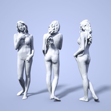 kız düşük poli heykel sanat kadın stilize lowpoly poly çok yönlü Bayan vücut minyatür insan kişi güzel model tarar kopyaları 3d print model - Mito3D