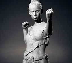 fille modèle 11 3d femme impression corps sexy art sculpture imprimable statue karaté femelle sculptures 3d print model - Mito3D