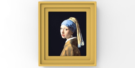 niña perla arete pintura by vermeer 3d impresión johannes leonardo vinci arte museo amor artístico pintar cepillo angelo miguel réplica imprimible color escaneos réplicas 3d print model - Mito3D