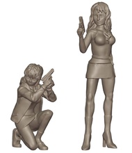 meninas armas 28mm jogos guerra miniaturas jogo miniatura figura anime estatueta mulher mulheres brinquedos borda 3d print model - Mito3D