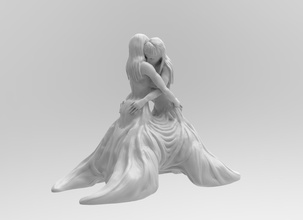 girlslovers sanat kızlar valentine kadın 3d baskı kadınlar zbrush heykeller 3d print model - Mito3D