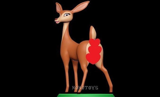 giselle nsfw abierto temporada hembra gama ciervo vagina ano presentación salvaje peludo ubre pechos Arte esculturas 3d print model - Mito3D