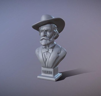 Giuseppe verdi Busto Eskültür modelo 3d heykel heykeller Sanat insanlar adam 3d print model - Mito3D
