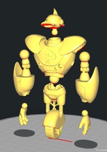 artilugio pato 2018 juguete 3dprint personaje modelo polígono dibujos animados gizmoduck articulado acción figura jugar posable pose juegos juguetes 3d print model - Mito3D
