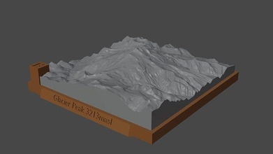buzul zirve dağ manzara yanardağ arazi çevre doğa fotogrametri yükseklik dem Bilim 3d print model - Mito3D