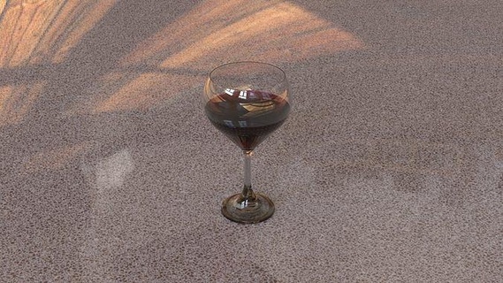 vidro copo vinho utensílios domésticos talheres martini tabela interior arte 3d print model - Mito3D