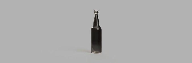 glass soda bottle 3d drink beverage container liquid alcohol wine beer liquor alcoholic bottles bronze house kitchen dining 3d print model - Mito3D