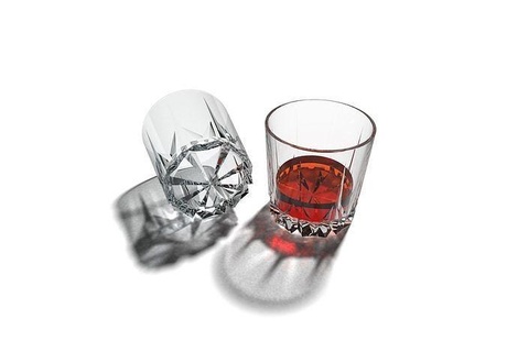 Glas Whiskey Getränk Reflexion Alkohol Erfrischung leuchtenden Cocktail Kneipe Bar Haus Küche Essen 3d print model - Mito3D