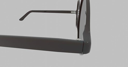 glasses fashion 3dprinter printer lowpoly game black 3d print model - Mito3D