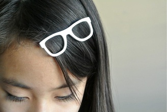 Gläser geformte Haar-clip Schmuck Brille geformt Haar clip Stil andere 3d print model - Mito3D