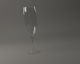 glassware---champagne flute 003 glass glassware tableware drink tumbler cup goblet houseware drinking glasses champagne wine design reflection crystal liquor dining room house kitchen 3d print model - Mito3D