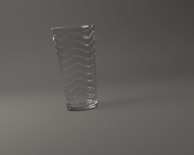 glassware water vidro 016 talheres bebida copo cálice utensílios domésticos bebendo óculos jantar cristal impresso Projeto onda água cilindro casa cozinha 3d print model - Mito3D