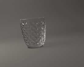 glassware water bicchiere 021 cristalleria stoviglie bevanda tazza calice casalinghi potabile bicchieri cristallo design stampato d 39 acqua cilindro contenitore sollievo losange cenare camera Casa 3d print model - Mito3D
