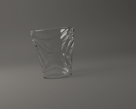 glassware water bicchiere 024 cristalleria stoviglie bevanda tazza calice casalinghi potabile bicchieri design cenare camera cilindro contenitore stampato cristallo d 39 acqua sollievo onda Casa 3d print model - Mito3D