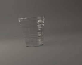 glassware water bicchiere 026 cristalleria stoviglie bevanda tazza calice casalinghi potabile bicchieri cenare camera design stampato cristallo d 39 acqua sollievo contenitore cilindro onda Casa 3d print model - Mito3D