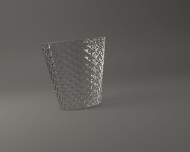 glassware water vidro 031 talheres bebida copo cálice utensílios domésticos bebendo óculos jantar cristal recipiente cilindro água alívio Losange Damier Projeto 3d print model - Mito3D