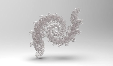 glasig spiral mathematisch kunst symbol abstrakt design skulptur geometrisch gedruckt fraktal 3d print model - Mito3D