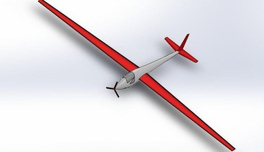 planeador diseño avión aeronave militar jet ciencias ingenieria 3d print model - Mito3D