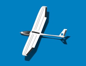 glider rc plane hobby diy toys games printable print model toy control hobbi scale airplane aircraft robotics 3d print model - Mito3D