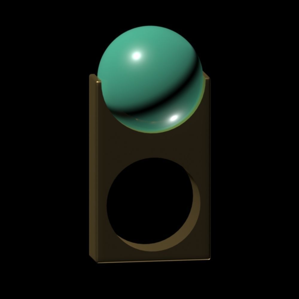 globo anel cobre abs esmalte joalheria argolas 3D print model - Mito3D