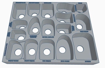 sombre boîte monstres fra pl jeu plateau insérer organisateur 3dprinted planche jouets jeux 3d print model - Mito3D