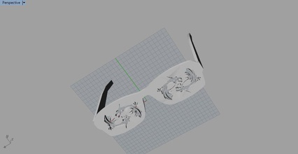 resplandor dragón oscuro de la moda las gafas 3d print model - Mito3D