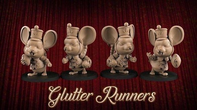glutter runners player fantasy football toy game miniature 3d 3dsculpture amouseorchestra gametoys miniatures mouse bloodbowl gamers play games toys board 3d print model - Mito3D