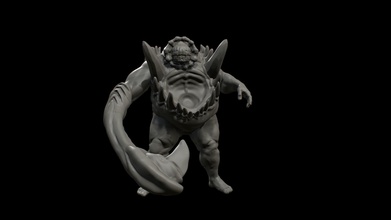 gluttony v2 warhammer unclean rot dead undead mouth tentacle games toys board 3d print model - Mito3D