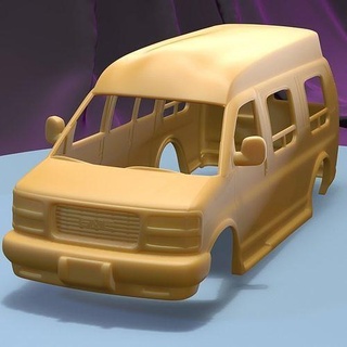 gmc savana carga furgão 1997 imprimível carro corpo fenda escalextrico Tamiya rc miniz controle rastejante ninco Kyosho scx axial jogos brinquedos acessórios 3d print model - Mito3D