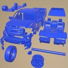 gmc sierra équipage élévation 1500 2020 imprimable voiture pièces corps 1 10 scalextric tamiya rc miniz robot d'exploration 3d print model - Mito3D