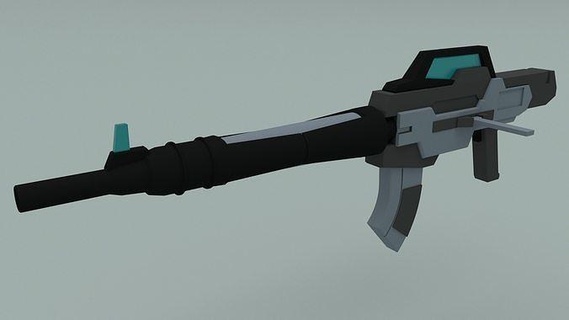 gn angriff karabiner 3d drucken gundam sci fi 3dprint waffe diy hobby plamodel hand werkzeuge 3d print model - Mito3D