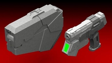 gn pistola mg exia estético gundam gunpla plamodel faça 3dprint arma passatempo robótica 3d print model - Mito3D