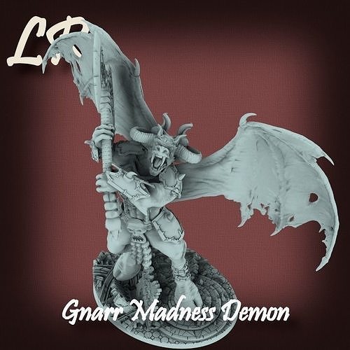 gnarr madness demon table wargame undivided chaos monster rage incarnate creature chaotic games toys game accessories 3D print model - Mito3D