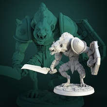 gnoll shieldmaster pre-supported gnoll game miniature miniatures fantasy dnd dndminiature ttrpg wargame pathfinder figurine sculpture creature tabletop tabletopgame boardgame games toys games toys board board games