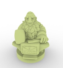 gnome art guerrero la guerra de fantasía juego juguete escultura criatura ficción las esculturas 3d print model - Mito3D