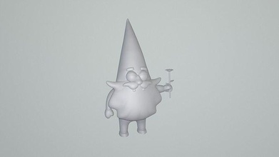 gnome sculpture print decor printable sterling miniature mini games toys 3d print model - Mito3D