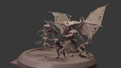 Gnom Hexenmeister diabolisch Gewand Tier einstellen 21 Warcraft Kunst Grusel Fantasie fiktiv Kreatur Spiele Spielzeuge 3d print model - Mito3D
