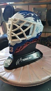 Tormann Maske Patrick Roy 33 Eishockey coloraso Kunst scannt Repliken 3d print model - Mito3D