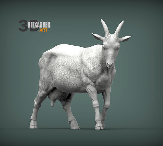 bode 3d impressão modelo natureza mamífero animal escultura estatueta lembrança presente esculpir arte esculturas leite Fazenda 3D print model - Mito3D
